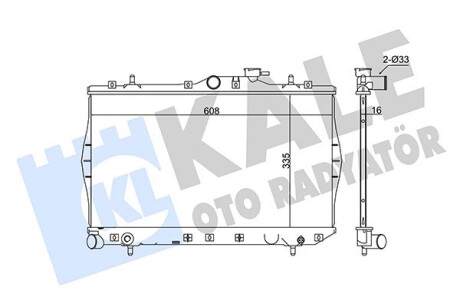 KALE HYUNDAI Радиатор охлаждения Accent 1.3/1.5 94- KALE OTO RADYATOR 347780