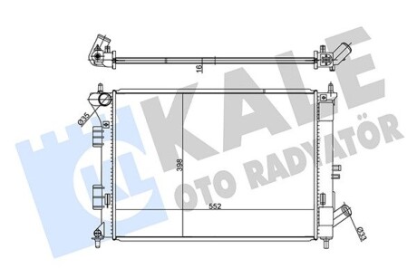 KALE HYUNDAI Радиатор охлаждения i30,Elantra,Kia Ceed,Cerato,Soul 1.4/1.6 11- KALE OTO RADYATOR 347785