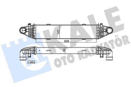 KALE DB Интеркулер W204 C180/350CDI 07- KALE OTO RADYATOR 347800