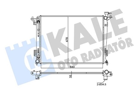 KALE HYUNDAI Радиатор охлаждения с АКПП ix35,Kia Sportage 2.0 10- KALE OTO RADYATOR 347805