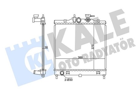 Радиатор охлаждения Kia Picanto KALE OTO RADYATOR KALE OTO RADYATOR 347860