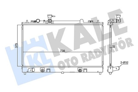 KALE MAZDA Радиатор охлаждения Mazda 6 1.8/2.3 02- KALE OTO RADYATOR 347880