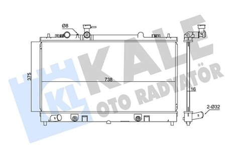 KALE MAZDA Радиатор охлаждения Mazda 6 2.0 07- KALE OTO RADYATOR 347885