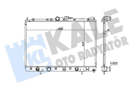 KALE MITSUBISHI Радиатор охлаждения Pajero Pinin 1.8/2.0 99- KALE OTO RADYATOR 347980 (фото 1)