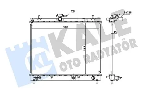 KALE DAIHATSU Радиатор охлаждения Terios 1.5 05- KALE OTO RADYATOR 348195
