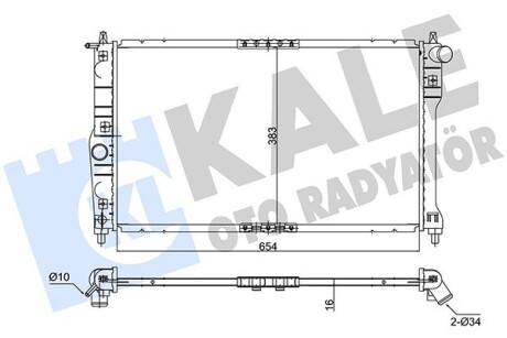 KALE DAEWOO Радиатор охлаждения Nubira KALE OTO RADYATOR 348205