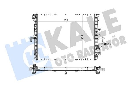 KALE VW Радиатор охлаждения Audi Q7,Touareg 2.5/5.0 02- KALE OTO RADYATOR 348320