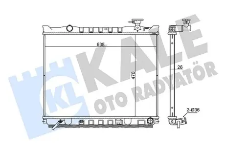 KALE KIA Радиатор охлаждения Sorento I 2.5CRDi 06- KALE OTO RADYATOR 348380