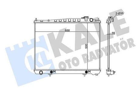 KALE NISSAN Радиатор охлаждения Pathfinder 3.3/3.5 97- KALE OTO RADYATOR 348410 (фото 1)