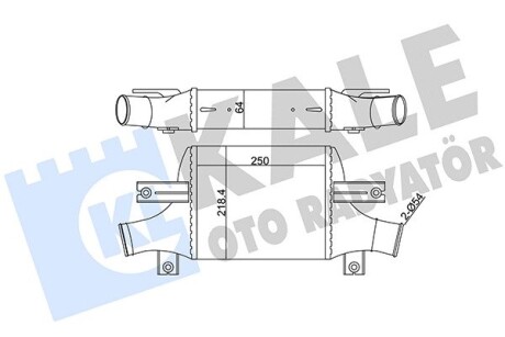 KALE CITROEN Интеркулер C4 Aircross,Peugeot 4008,Mitsubishi ASX,Lancer VIII 1.6/1.8HDI 12- KALE OTO RADYATOR 348895