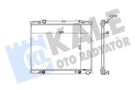 KALE KIA Радиатор охлаждения Sorento I 2.5CRDi 02- KALE OTO RADYATOR 349275 (фото 1)