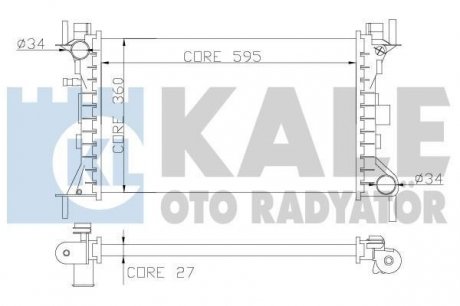 FORD Радиатор охлаждения Focus 1.8DI/TDCi 99- KALE OTO RADYATOR 349700 (фото 1)
