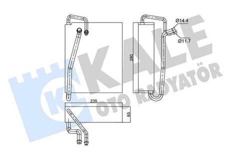 KALE OPEL Испаритель Astra G 98- KALE OTO RADYATOR 350120