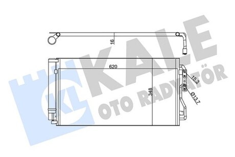 KALE BMW Радиатор кондиционера 1 F20,2,3 F30,4,i3,i8 KALE OTO RADYATOR 350530