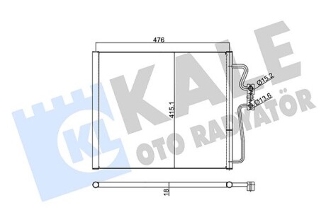 KALE BMW Радиатор кондиционера 7 E38 725tds/750 97- KALE OTO RADYATOR 350535