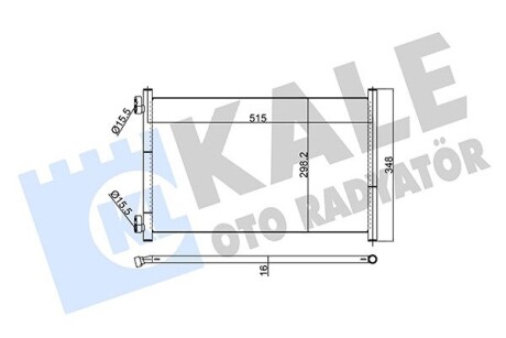 KALE FIAT Радиатор кондиционера Punto 1.3/1.9JTD 99- KALE OTO RADYATOR 350560