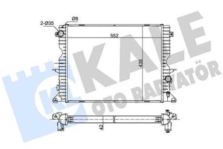 KALE LANDROVER Радиатор охлаждения Defender 2.2/2.5Td 98-16 KALE OTO RADYATOR 350600