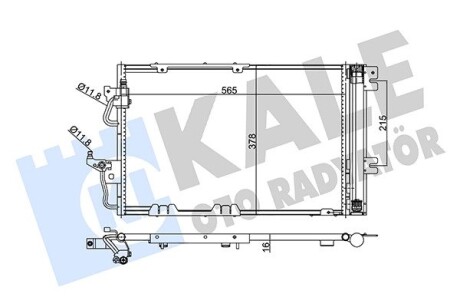 KALE OPEL Радиатор кондиционера Astra H 05- KALE OTO RADYATOR 350650