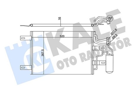 KALE OPEL Радиатор кондиционера Meriva A 03- KALE OTO RADYATOR 350655