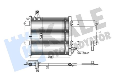 KALE VW Радиатор кондиционера Polo 94-,Seat KALE OTO RADYATOR 350710