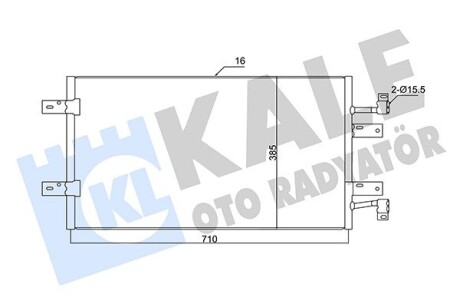 KALE RENAULT Радиатор кондиционера Trafic II,Opel Vivaro,Nissav 2.0/2.5cDi 06- KALE OTO RADYATOR 350720 (фото 1)