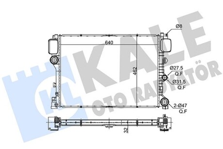 KALE DB Радиатор охлаждения S-Class W221 4.0/6.0 05- KALE OTO RADYATOR 350725