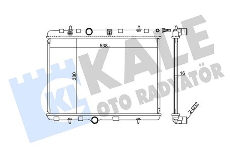 KALE CITROEN Радиатор охлаждения C-Elysee,C3/4/5,DS,Peugeot 207/208/308/407,Partner KALE OTO RADYATOR 350745