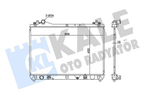 KALE SUZUKI Радиатор охлаждения Grand Vitara II 2.0/2.4 05- KALE OTO RADYATOR 350755