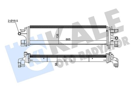 KALE FORD Интеркулер C-Max,Focus III,Kuga II,Transit Connect 1.5 KALE OTO RADYATOR 350805