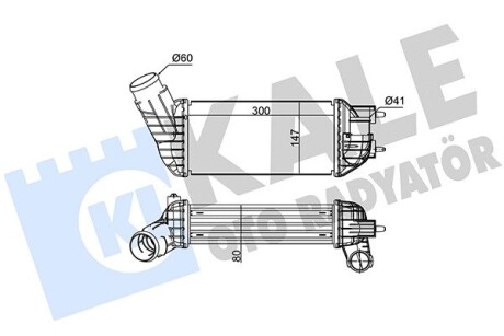 KALE CITROEN Интеркулер C4 II,Grand Picasso,DS4/5,Peugeot 3008/308/5008 2.0HDI KALE OTO RADYATOR 350825