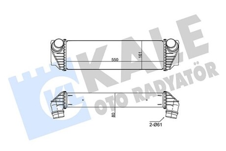 KALE BMW Интеркулер 5 F10,Gran Turismo,6,7 F01 4.0d KALE OTO RADYATOR 350830