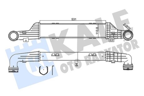 KALE DB Интеркулер W210 3.2CDI 99- KALE OTO RADYATOR 350865