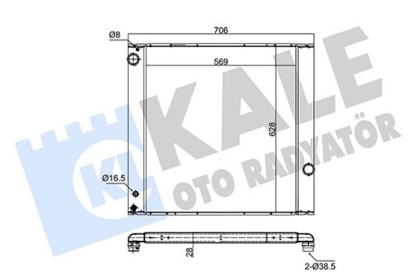 KALE LANDROVER Радиатор охлаждения Range Rover III 4.4 02- KALE OTO RADYATOR 350900