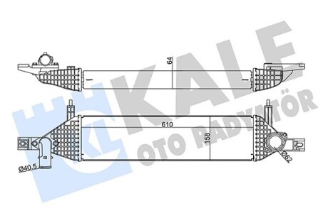 KALE NISSAN Интеркулер Qashqai 1.6dCi 11- KALE OTO RADYATOR 350930