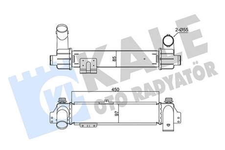 KALE KIA Интеркулер Sorento I 2.5CRDi 02-08/06 KALE OTO RADYATOR 350935