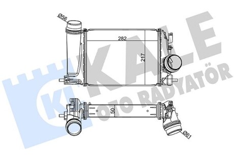 KALE RENAULT Интеркулер Grand Scenic IV,Megane IV,Nissan Qashqai II 1.2TCe KALE OTO RADYATOR 350970 (фото 1)