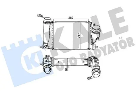 KALE RENAULT Интеркулер Espace V,Grand Scenic IV,Kadjar,Megane IV,Talisman,Nissan Qashqai II,X-Trail 1.6dCi KALE OTO RADYATOR 350985