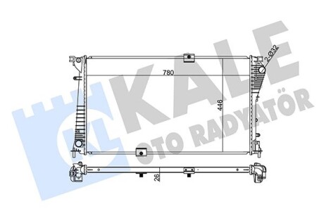 KALE RENAULT Радиатор охлаждения Trafic II,Opel Vivaro,Nissan 2.0/2.5dCi 06- KALE OTO RADYATOR 351040