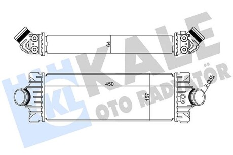 KALE FORD Интеркулер Transit Custom 2.2TDCi 12- KALE OTO RADYATOR 351285