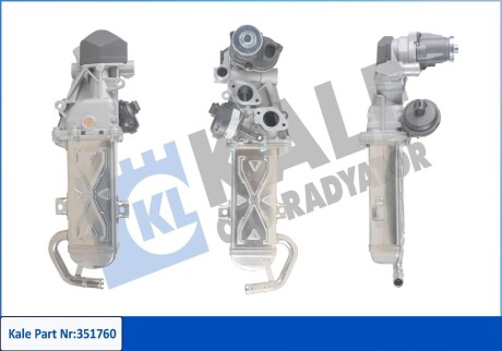 KALE VW Клапан EGR Audi A3,Q3,Seat,Skoda Octavia II,SuperB,Yeti,Caddy III,IV,Golf VI,Passat 1.6/2.0TDI KALE OTO RADYATOR 351760