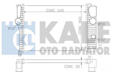 DB Радиатор охлаждения W211 E200/500 02- KALE OTO RADYATOR 351900 (фото 1)