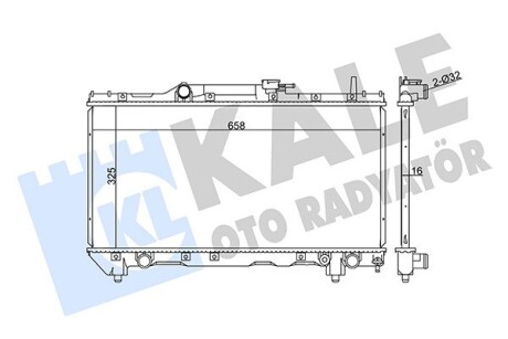 KALE TOYOTA Радиатор охлаждения Carina E 1.6/1.8 92- KALE OTO RADYATOR 351920