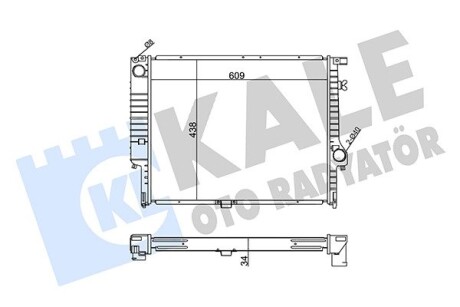 KALE BMW Радиатор охлаждения 5 E34,7 E32 3.0/3.5 KALE OTO RADYATOR 351930