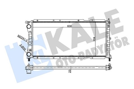 KALE FIAT Радиатор охлаждения Punto 1.7D/TD 94- KALE OTO RADYATOR 351940