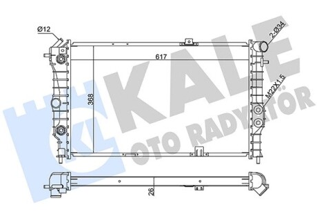 KALE OPEL Радиатор охлаждения Calibra A,Vectra A 88- KALE OTO RADYATOR 351955