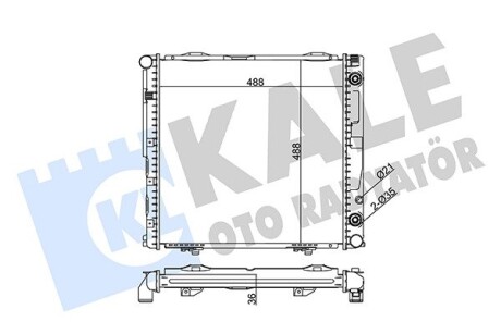 KALE DB Радиатор охлаждения E-Class W124 2.0/2.2 93- KALE OTO RADYATOR 351960