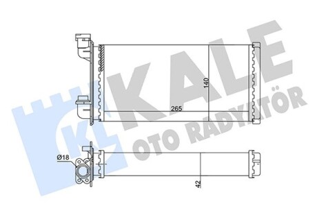 KALE BMW Радиатор отопления 3 E30 83- KALE OTO RADYATOR 352040