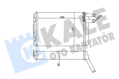 KALE VOLVO Радиатор отопления 740/760/780/940/960,S90 KALE OTO RADYATOR 352050