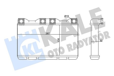 KALE BMW Радиатор отопления 7 E38 94- KALE OTO RADYATOR 352070