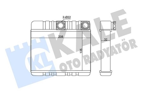 KALE BMW Радиатор отопления 3 E46,X3 E83 KALE OTO RADYATOR 352080